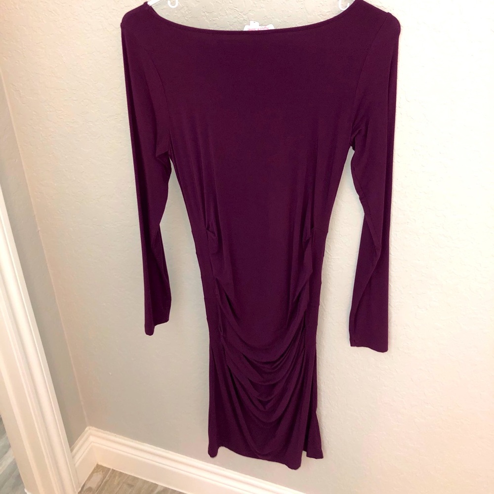 Plum maternity dress